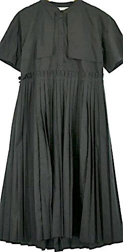 Ray Beams Japan. Black Cotton/Poly Blend Dress