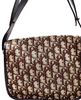 Christian Dior Paris. Brown Canvas and Leather Logo Shoulder Bag