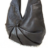 Kawa-kawa Japan. Black Leather One-Shoulder Hobo Style Shoulder Bag