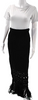 Christopher Esber Sydney. Black Knit Fringe Trim Long Strapless Dress