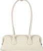 OSOI SEOUL/PARIS. NEW. NWOT. Mini Cream Leather Wide Long Strap Shoulder Bag