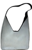 Prada Italy. Gray Leather Shoulder Bag