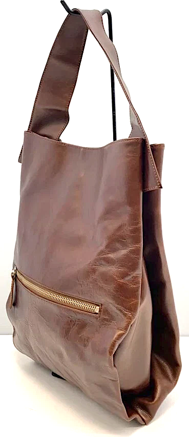 michiamo JAPAN. Brown Leather Handmade in Japan Shoulderbag