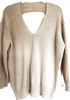 Isabel Benenato Italy. Wheat Color Cotton/Linen Ecru Sweater