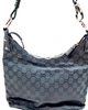 GUCCI ITALY. Vintage Black Canvas Logo Bag