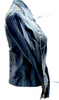 Gucci Italy. Navy Blue Acetate Silk Top