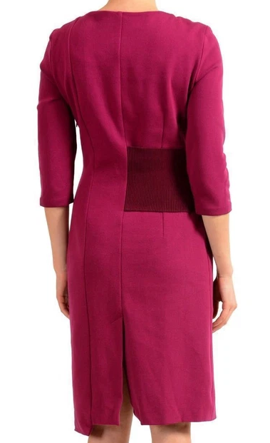 Maison Margiela Paris. NEW W/TAG.  Burgundy 3/4 Sleeve Sheath Dress