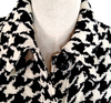 Valentino Garavani Italy. Vintage Houndstooth Pattern Wool Jacket