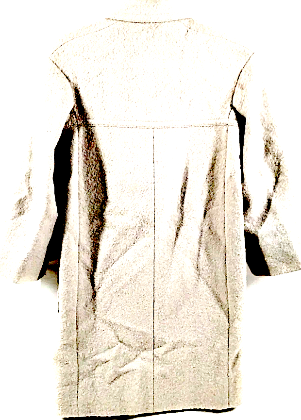 Gucci Italy. Vintage Alpaca, Wool, Leather Coat