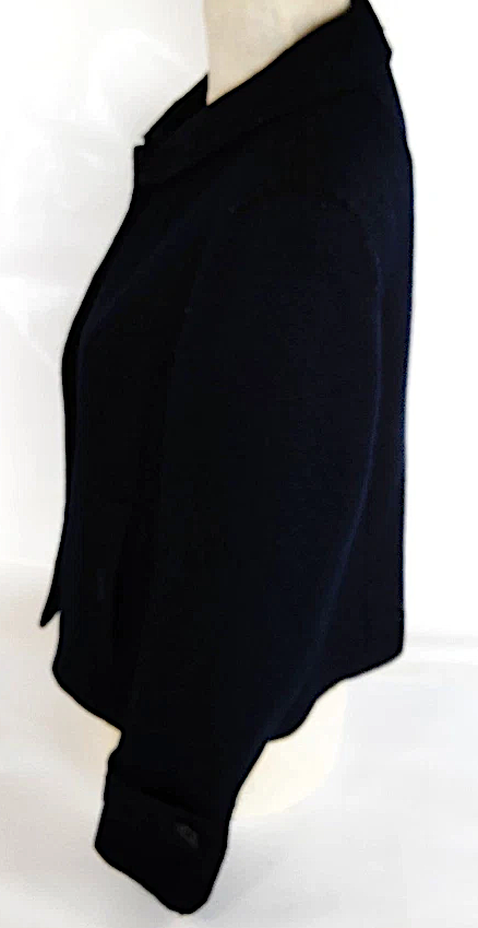 Burberry London. Navy Blue Cotton Polyester Cupro Coat