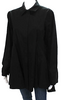 Donna Karan New York. Black Cotton Button Up Tunic