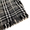 Burberry London. Black/Grey Plaid Wool Skirt