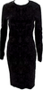 Alexander McQueen UK. Wine Textured Printed Crew Neck Sweater Dress