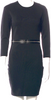 Alexander McQueen UK. McQ. Black Viscose Blend Crew Neck Mini Dress