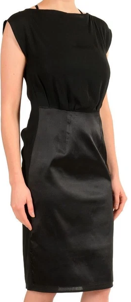 Maison Margiela Paris. NEW. NWOT. Black Silk Sleeveless Sheath Dress
