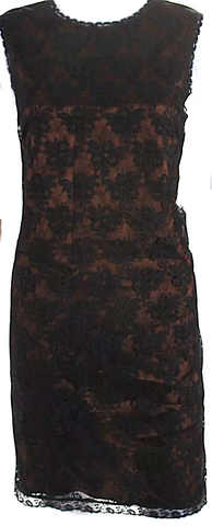 Dolce & Gabbana Italy. Rose/Brown Sleeveless Ruched Body Con Dress