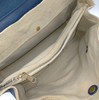 Yves Saint Laurent Paris. Navy Blue/Gray Leather Shoulderbag