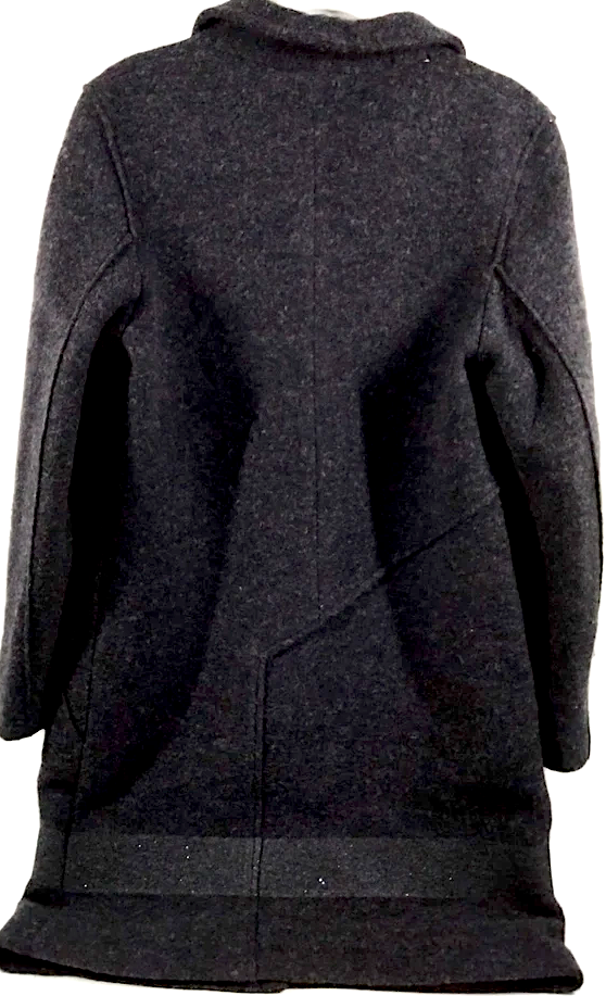 Fendi Italy. Black Wool, Polyester Coat