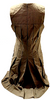 Fendi Italy Vintage Brown Pleated Cotton Dress