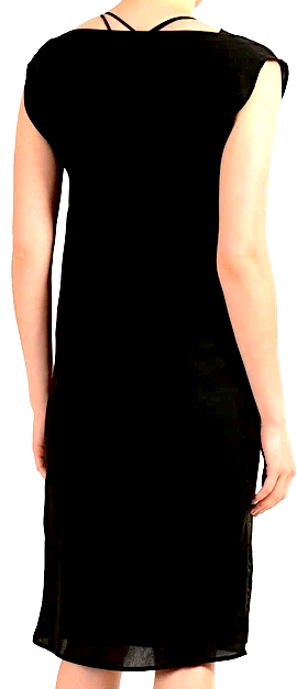 Maison Margiela Paris. NEW. NWOT. Black Silk Sleeveless Sheath Dress
