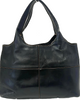 HIROFU JAPAN. Black Leather Tote Bag / Shoulder Bag