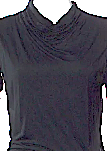 Helmut Lang NY. Black Cowl Neck Knee-Length Dress