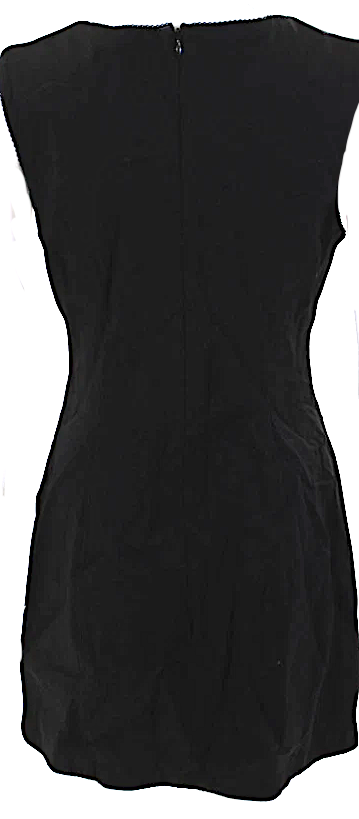 ACNE Studios Sweden. Black Viscose Blend Scoop Neck Sleeveless Corset Close Dress