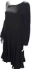 Chloe Paris. Midnight Blue Acetate Scoop Neck Long Sleeve Pockets Shift Dress