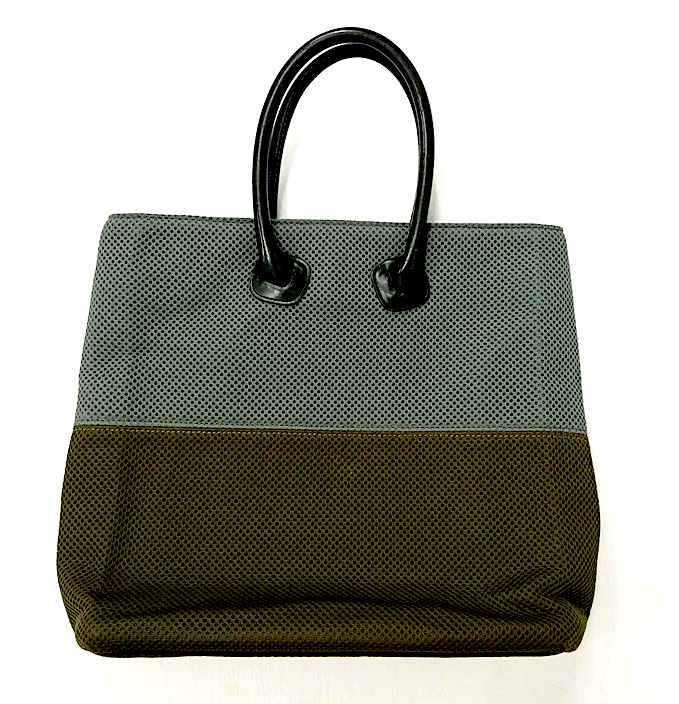 Comme des Garcons Japan. Grey/Brown Medium Tote Bag