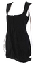 ACNE Studios Sweden. Black Viscose Blend Scoop Neck Sleeveless Corset Close Dress