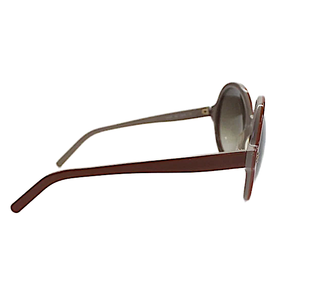 Chloe Paris. Womens Large Oval Gray/Brown Lens Sunglasses