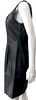 Miu Miu Italy. Vintage 2006 Collection Black Lambskin Leather Pleated Neckline Dress s