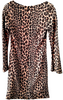 Fendi Italy. Animal Print Wool Dress