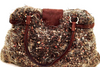 Ferragamo Italy. Vintage Brown Boiled Wool Shoulder Bag / Hand Bag