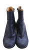 Maison Margiela Paris. Metallic Blue Zippered  Heeled Ankle Boots  Size EUR 40