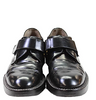 Marni Italy. Single Strap Round Toe Black Patent Leather Oxfords Size 38