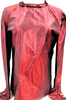 VALENTINO GARAVANI ITALY. Red Nylon Long Sleeves Top