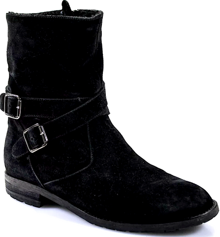 JW. Anderson UK. (Loewe Designer)  Black Leather Padlock Detail Punk Ankle Boots Shoes SZ 7