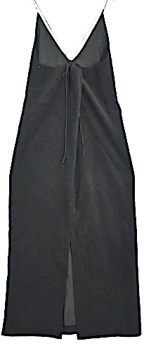 IENA: SLOBE IENA Paris/Japan.  Black PolyTech Slip Dress