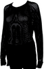 Etoile Isabel Marant Paris. Black Cotton Open Knit Crew Neck Sweater