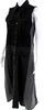 Maison Margiela MM6 Paris. Black Grey Denim Half Button Down Dress w/Back Pockets