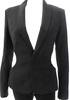 Jean Paul Gaultier Paris. Collection. Black Wool Two Button Cut Out Blazer Jacket