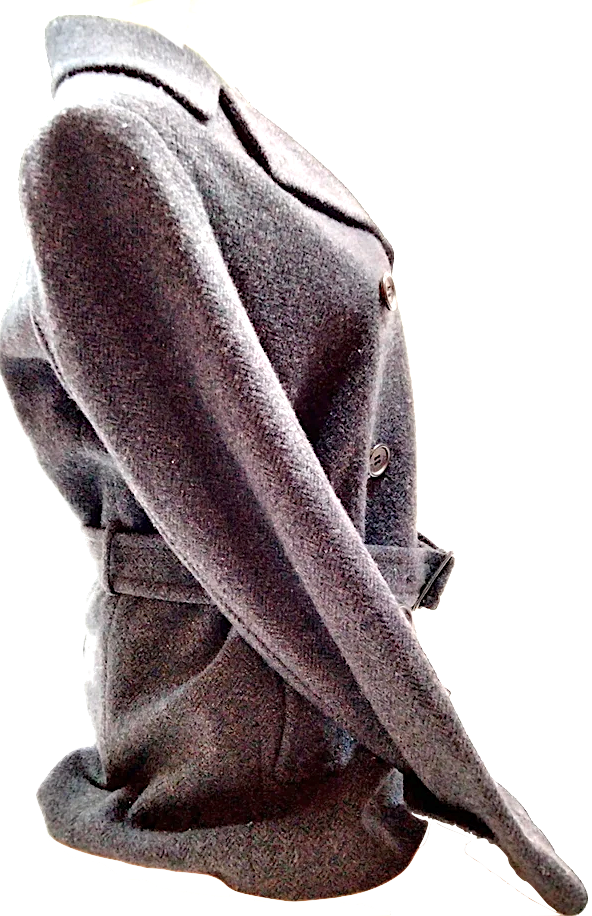 BURBERRY LONDON Vintage Grey Wool, Cashmere, Cupro Coat