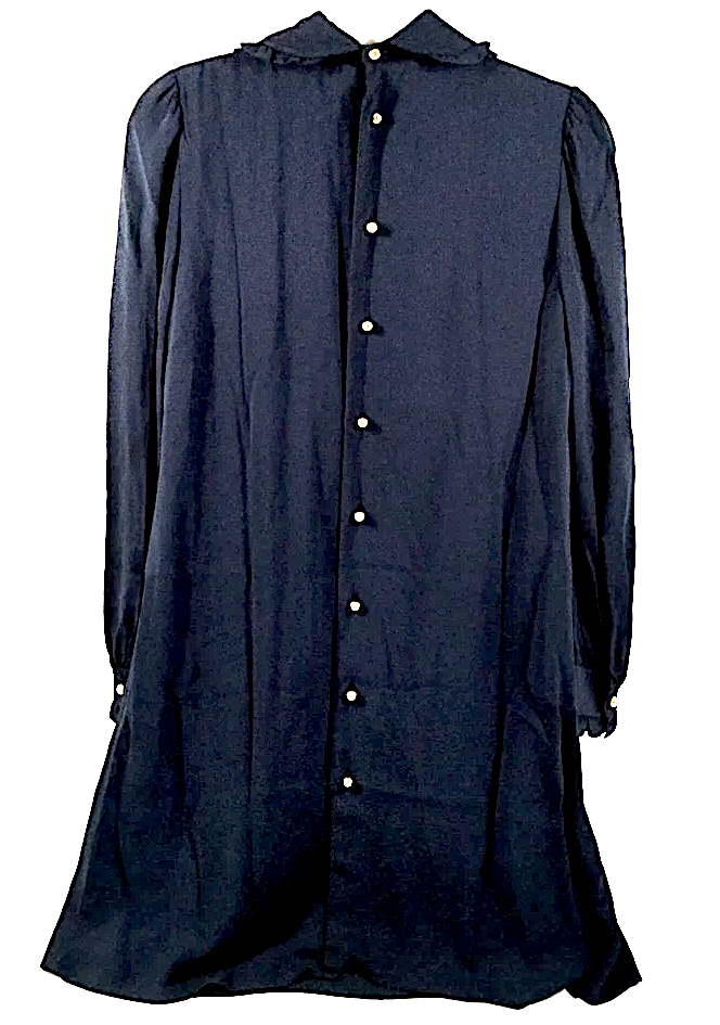 Miu Miu Italy. Midnite Blue Rayon, Polyurethane Blend Dress