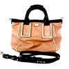 Chloe Paris. Medium Pink Beige  Leather Goldplating Shoulder Bag / Crossbody Bag