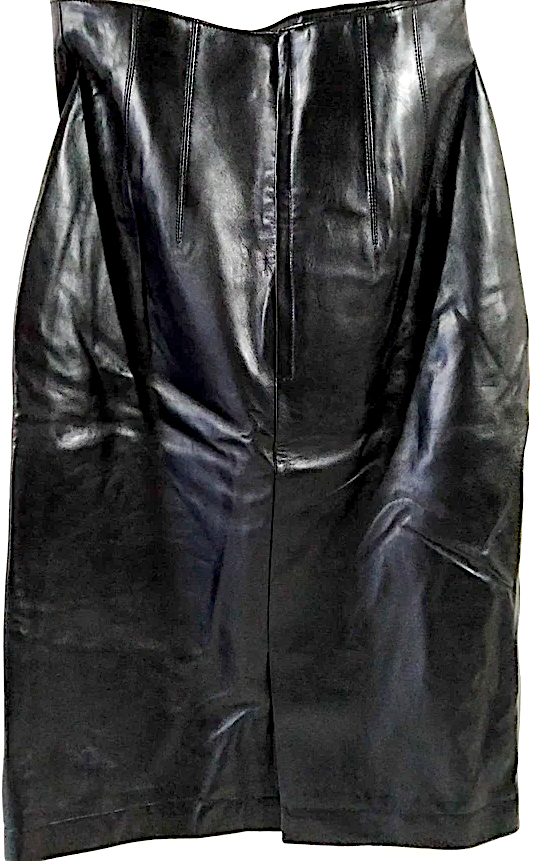 Christian Dior Paris. Black Lambskin Leather Skirt