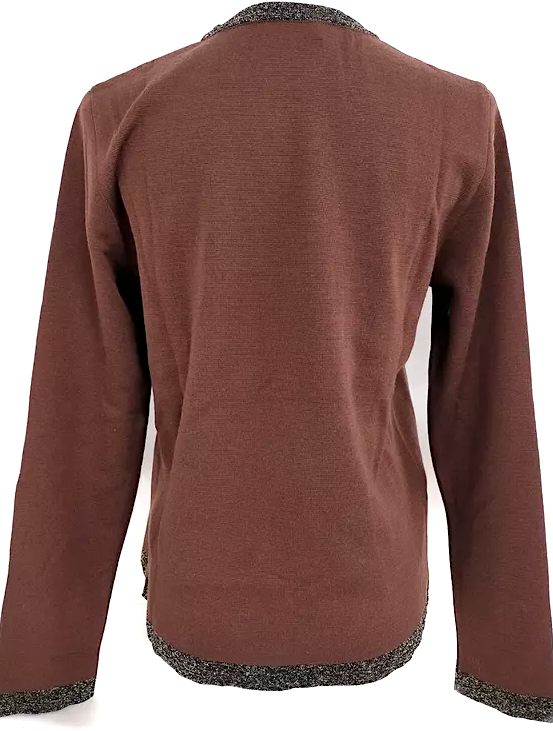 Yves Saint Laurent Paris. Brown/Grey Wool Sweater