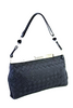 Bottega Veneta Italy. Black Intrecciato Leather Evening Bag