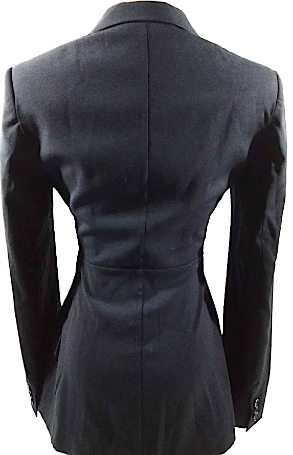 DOLCE & GABBANA ITALY. Black Wool, Nylon, Polyurethane Velour Jacket