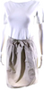 Miu Miu Italy. Khaki Color Textured Nylon Pleated Back Zip Bow Front Midi Skirt